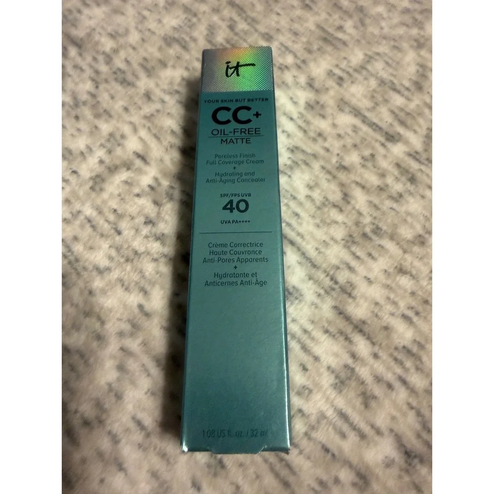 IT Cosmetics CC+ Oil Free Matte SPF 40 Deep‎ Full Coverage Cream 1.08 oz